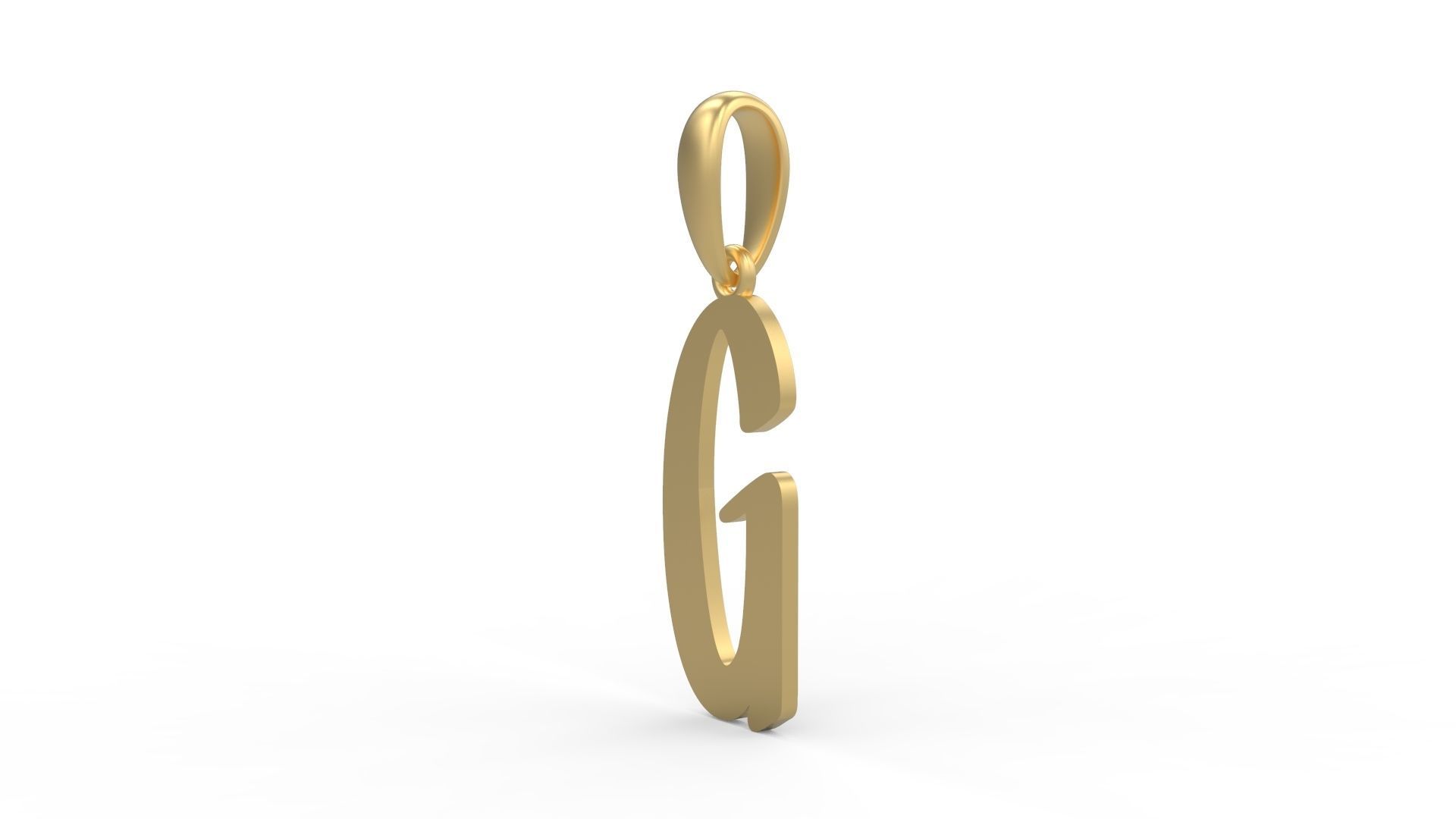 Initial Letters Pendant Solander G 3D print model_1