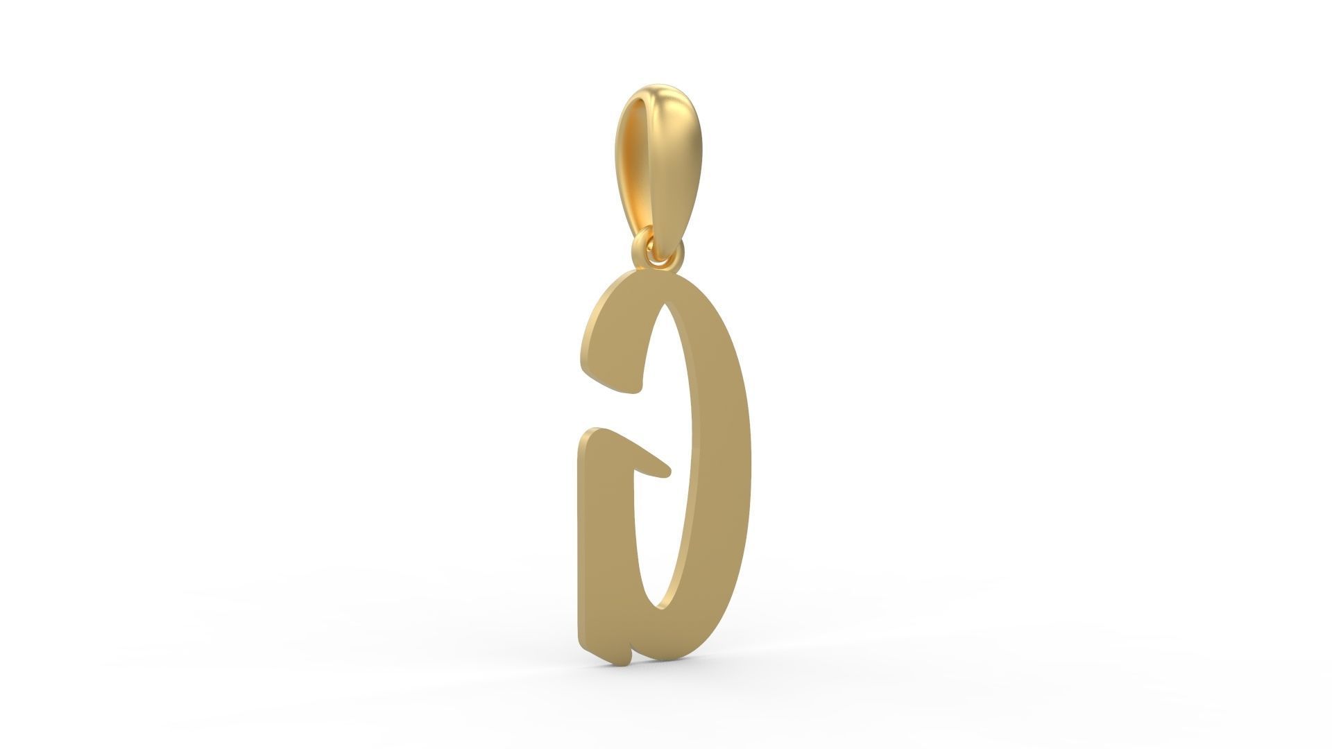 Initial Letters Pendant Solander G 3D print model_3