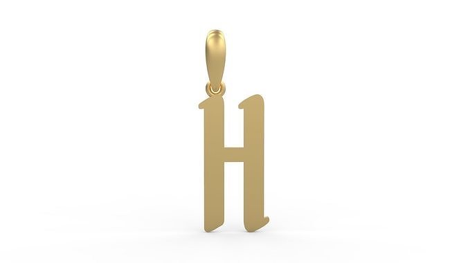 Initial Letters Pendant Solander H 3D print model