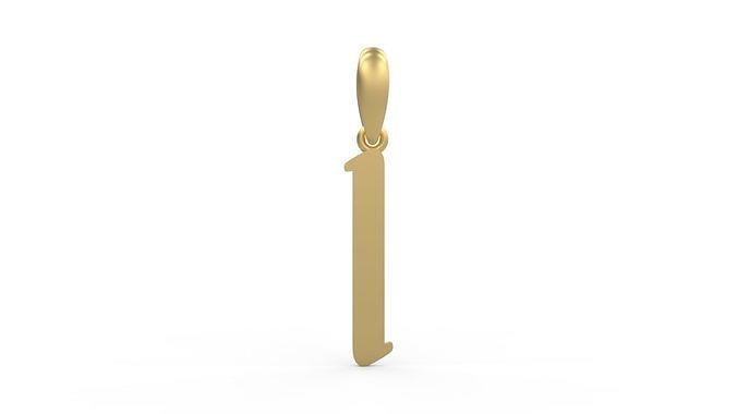 Initial Letters Pendant Solander I 3D print model