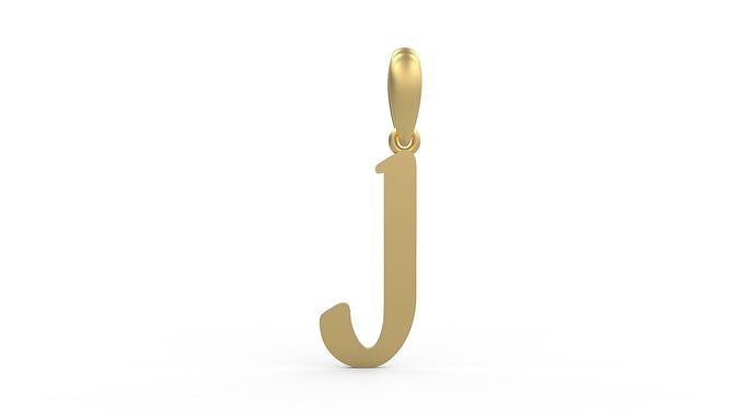 Initial Letters Pendant Solander J 3D print model