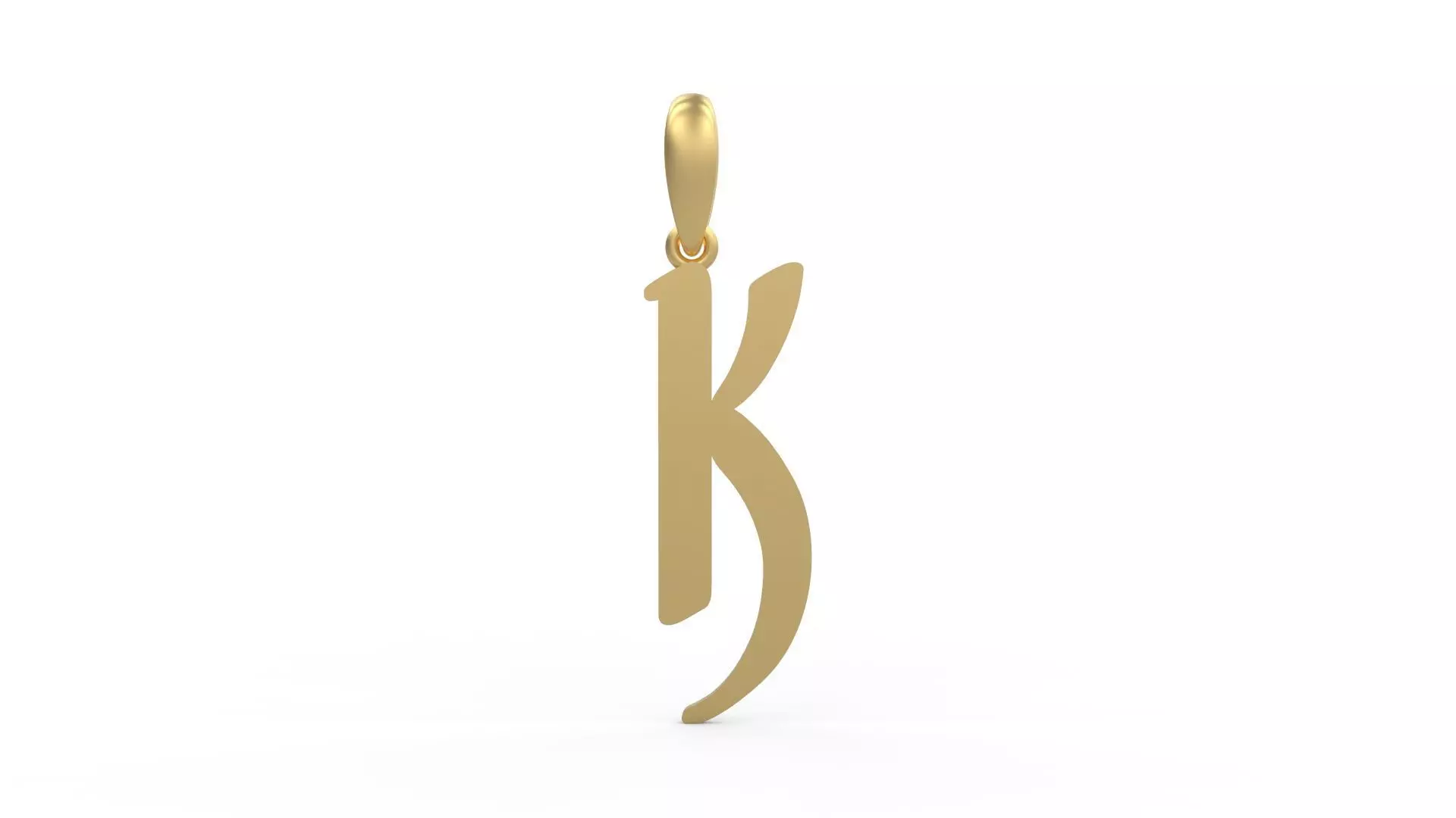 Initial Letters Pendant Solander K 3D print model_0
