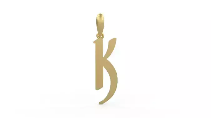 Initial Letters Pendant Solander K 3D print model