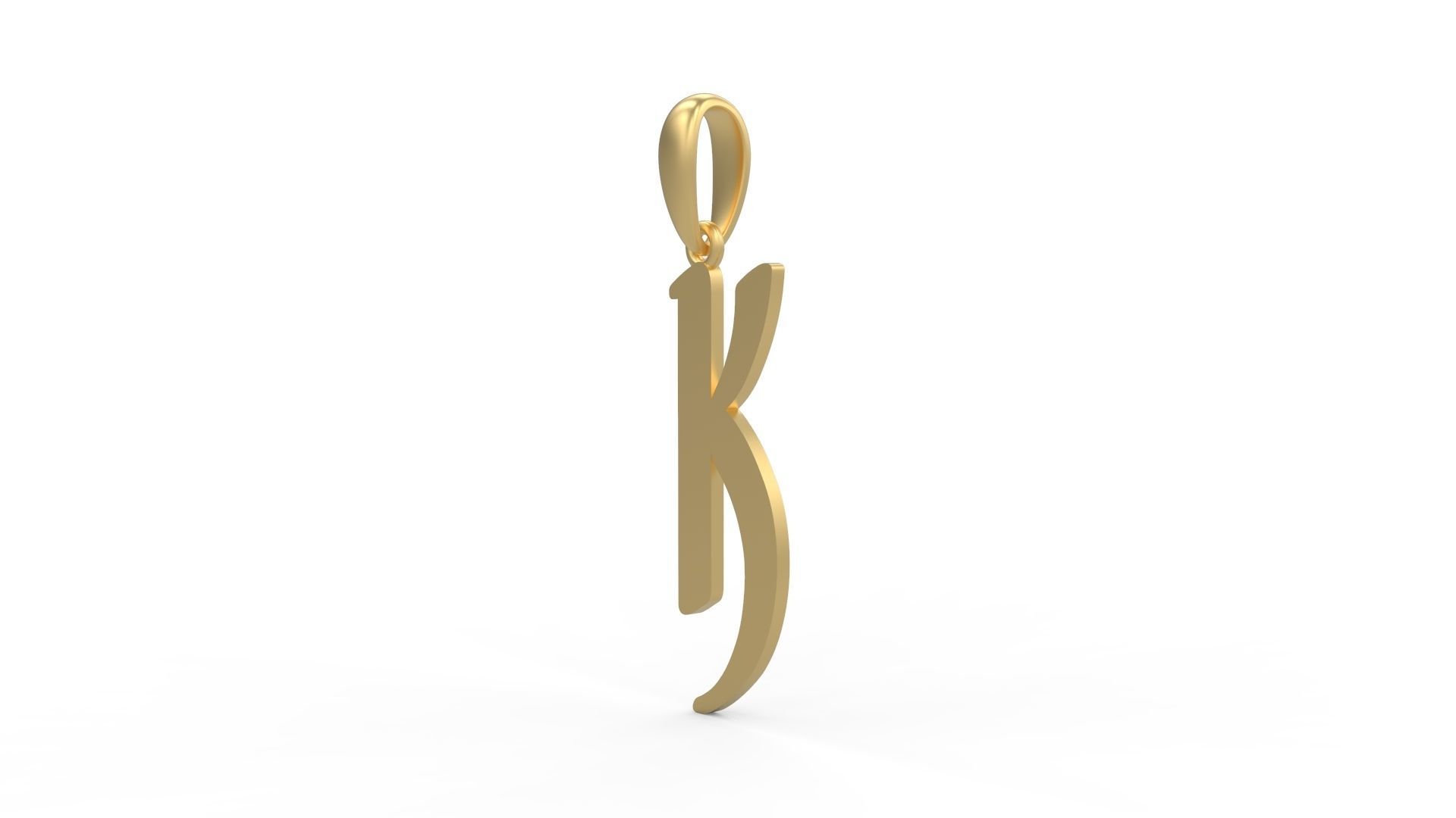 Initial Letters Pendant Solander K 3D print model_1
