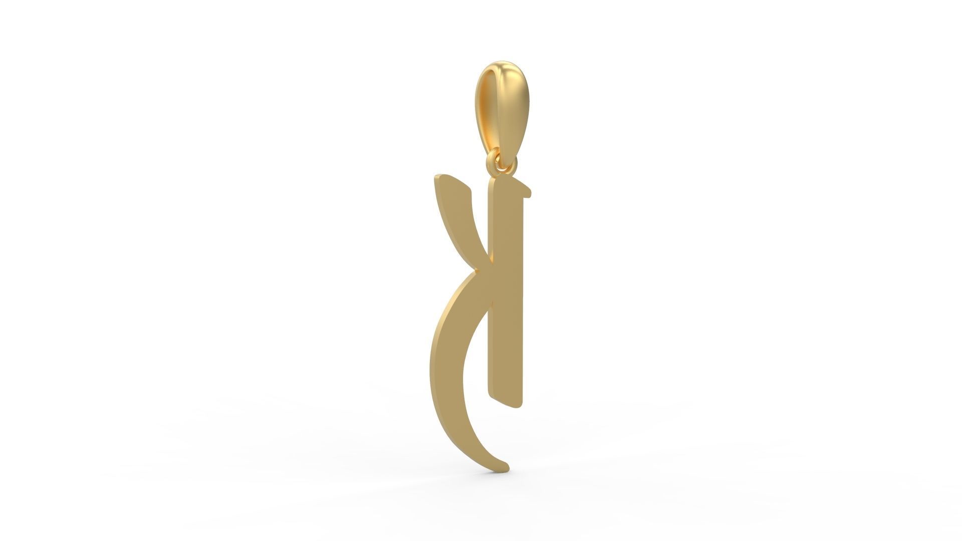 Initial Letters Pendant Solander K 3D print model_3