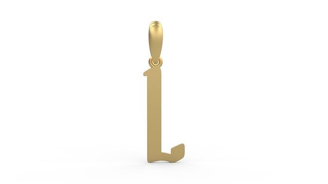 Initial Letters Pendant Solander L 3D print model