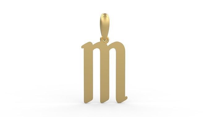 Initial Letters Pendant Solander M 3D print model