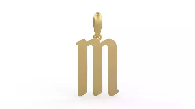 Initial Letters Pendant Solander M 3D print model