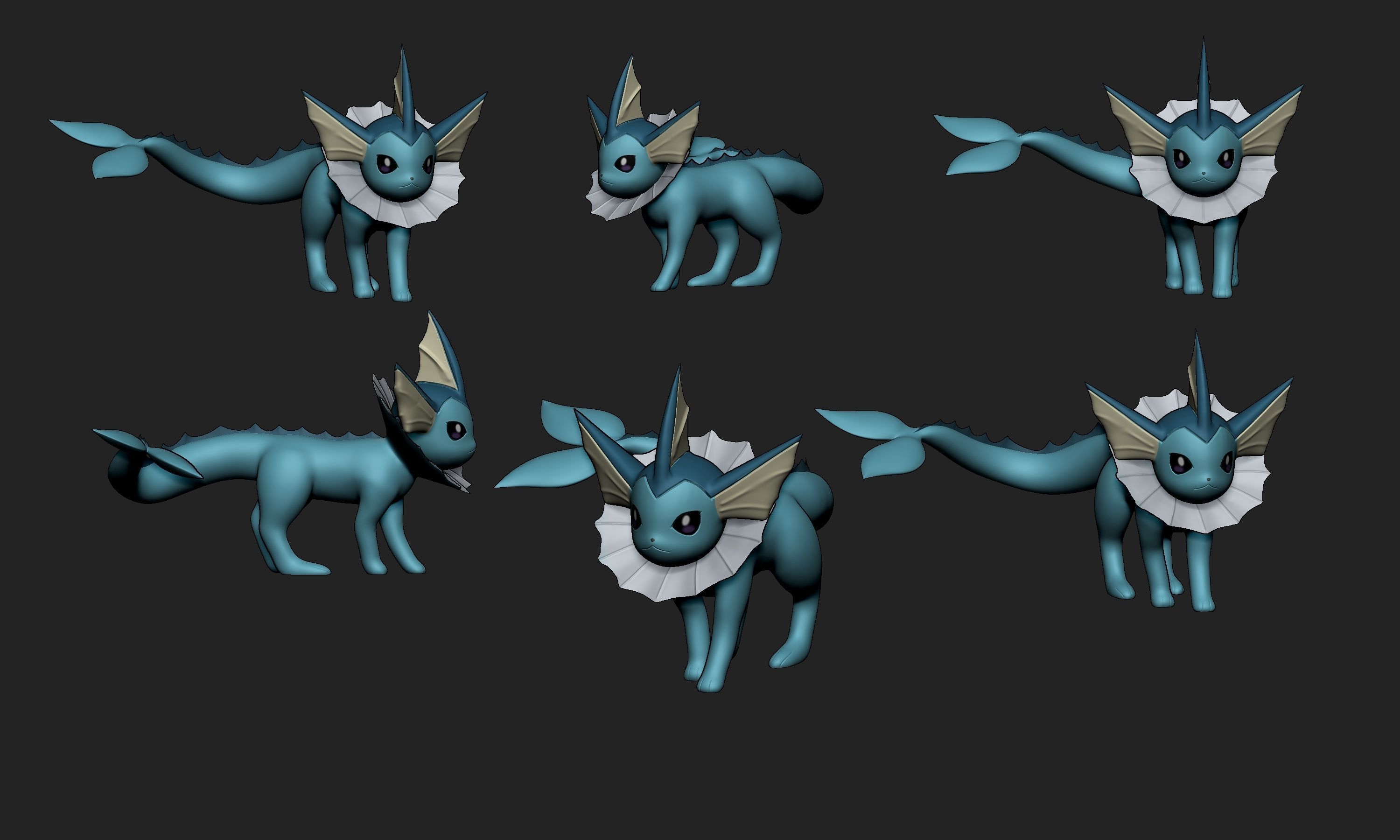 Pokemon - All Eeveelutions 3D model 3D printable | CGTrader