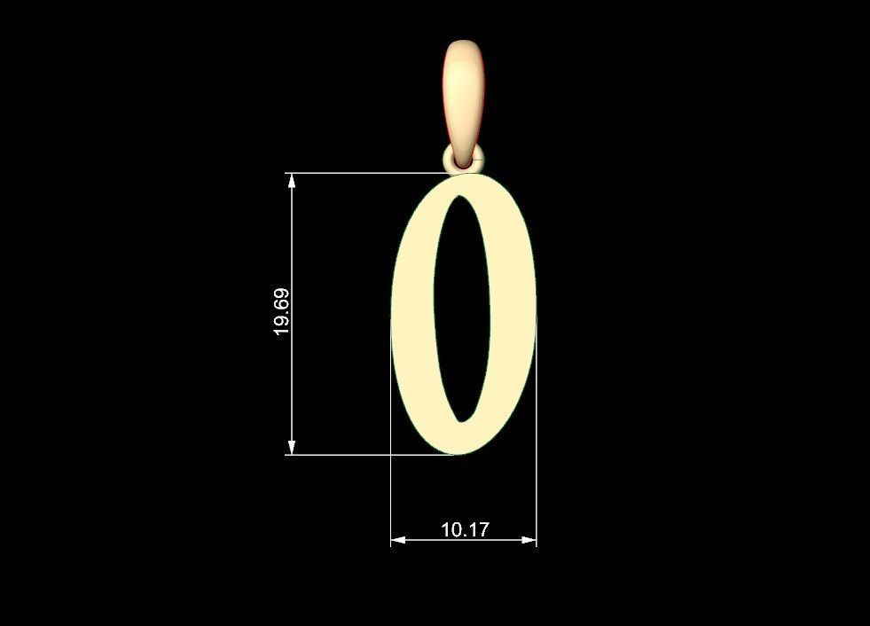 Initial Letters Pendant Solander O 3D print model_4