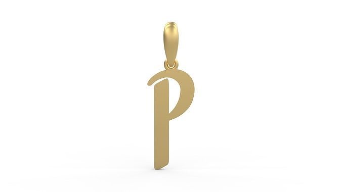 Initial Letters Pendant Solander P 3D print model