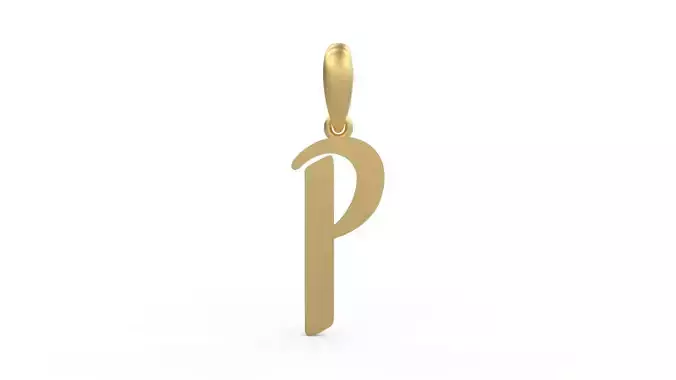 Initial Letters Pendant Solander P 3D print model