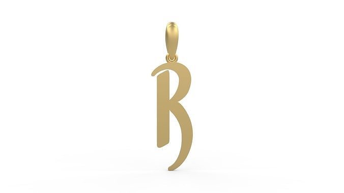Initial Letters Pendant Solander R 3D print model