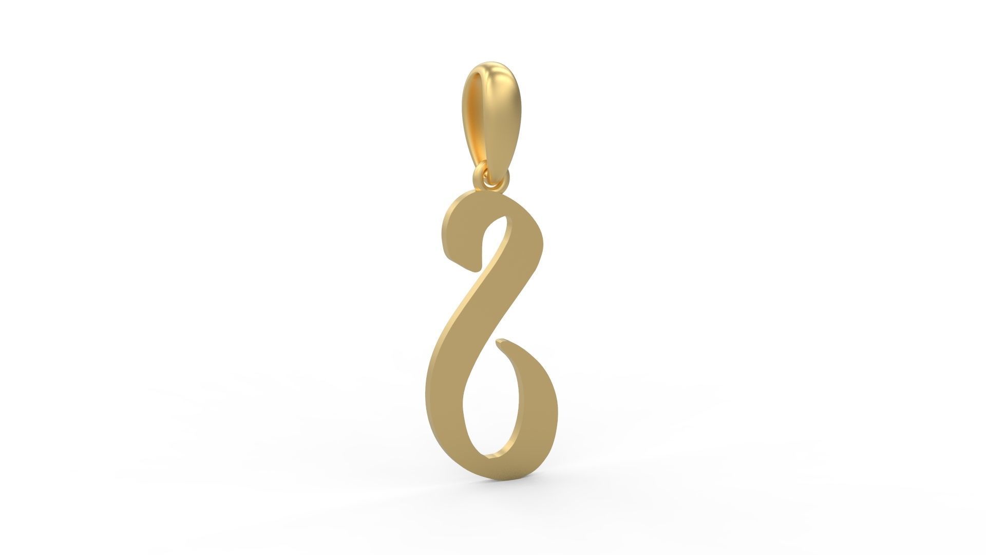 Initial Letters Pendant Solander S 3D print model_3