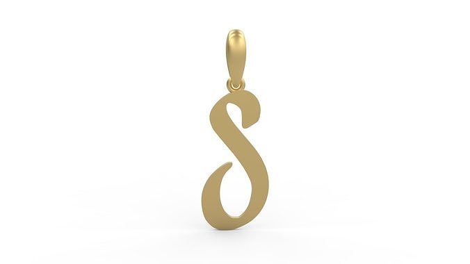 Initial Letters Pendant Solander S 3D print model