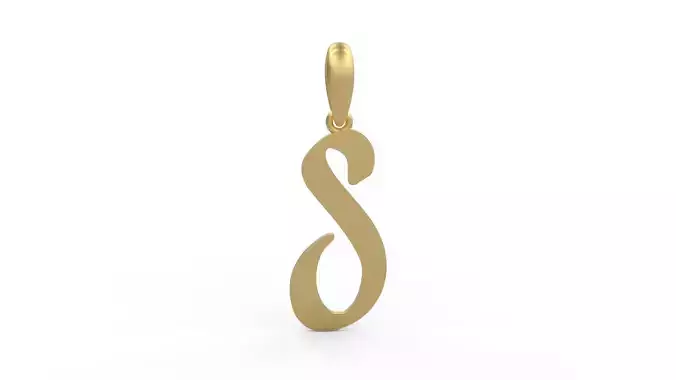 Initial Letters Pendant Solander S 3D print model