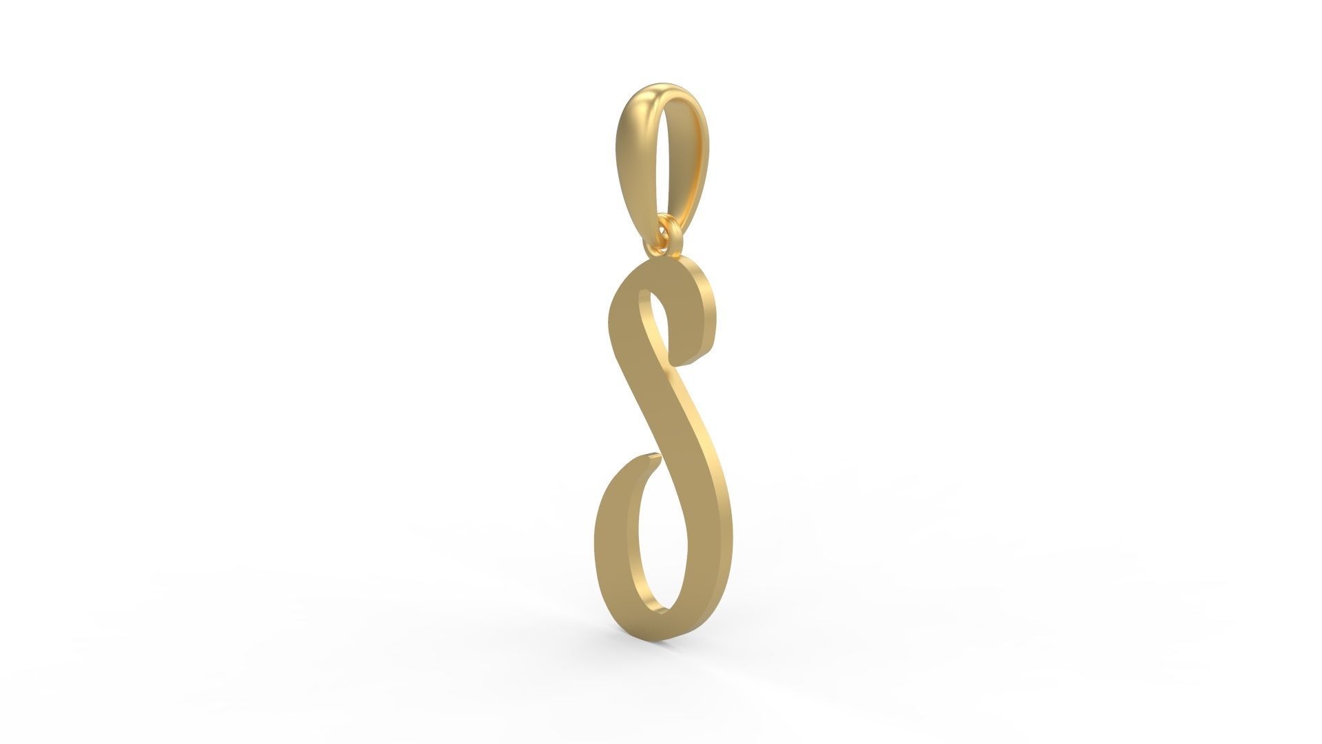 Initial Letters Pendant Solander S 3D print model_1