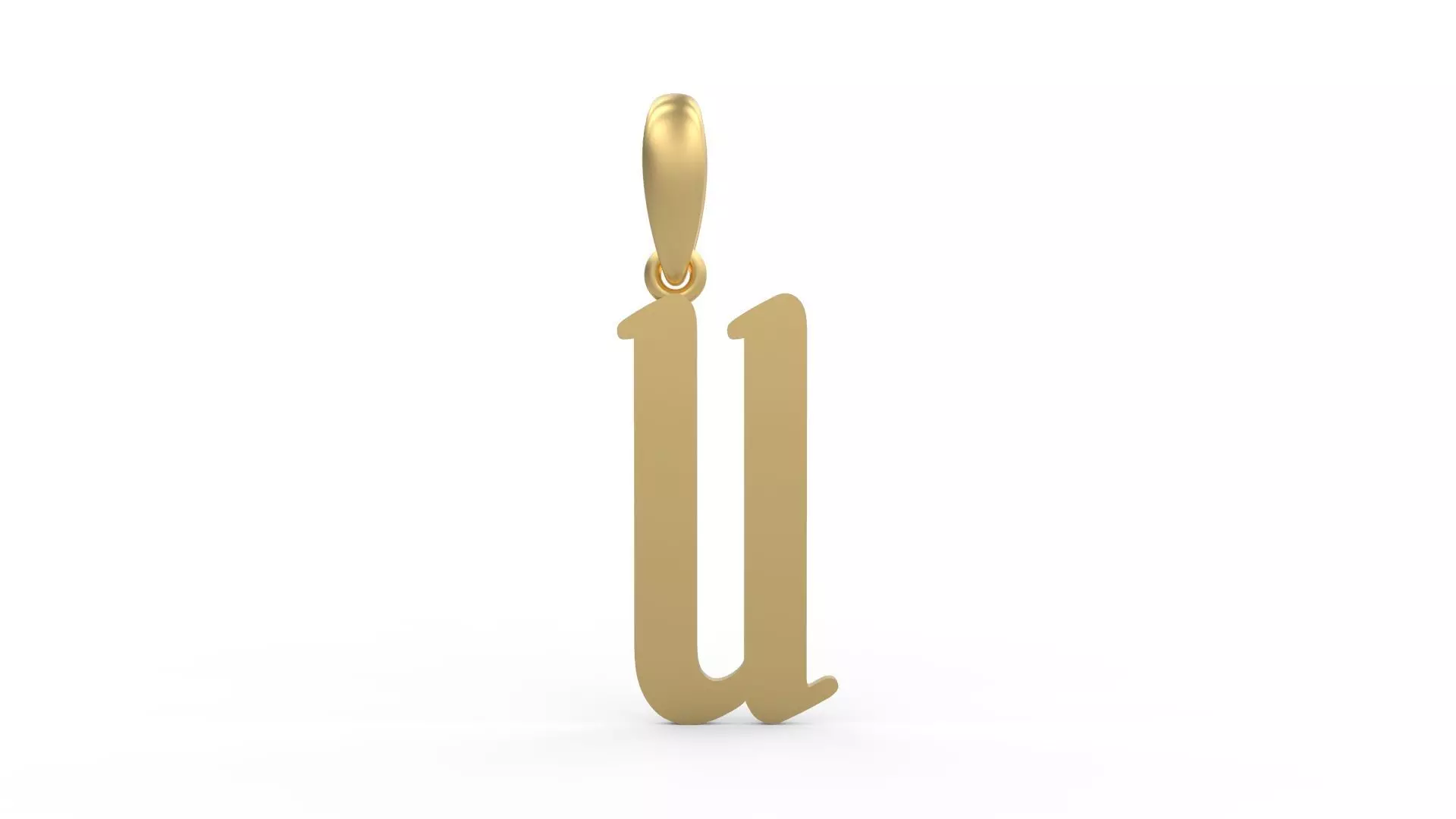 Initial Letters Pendant Solander U 3D print model_0