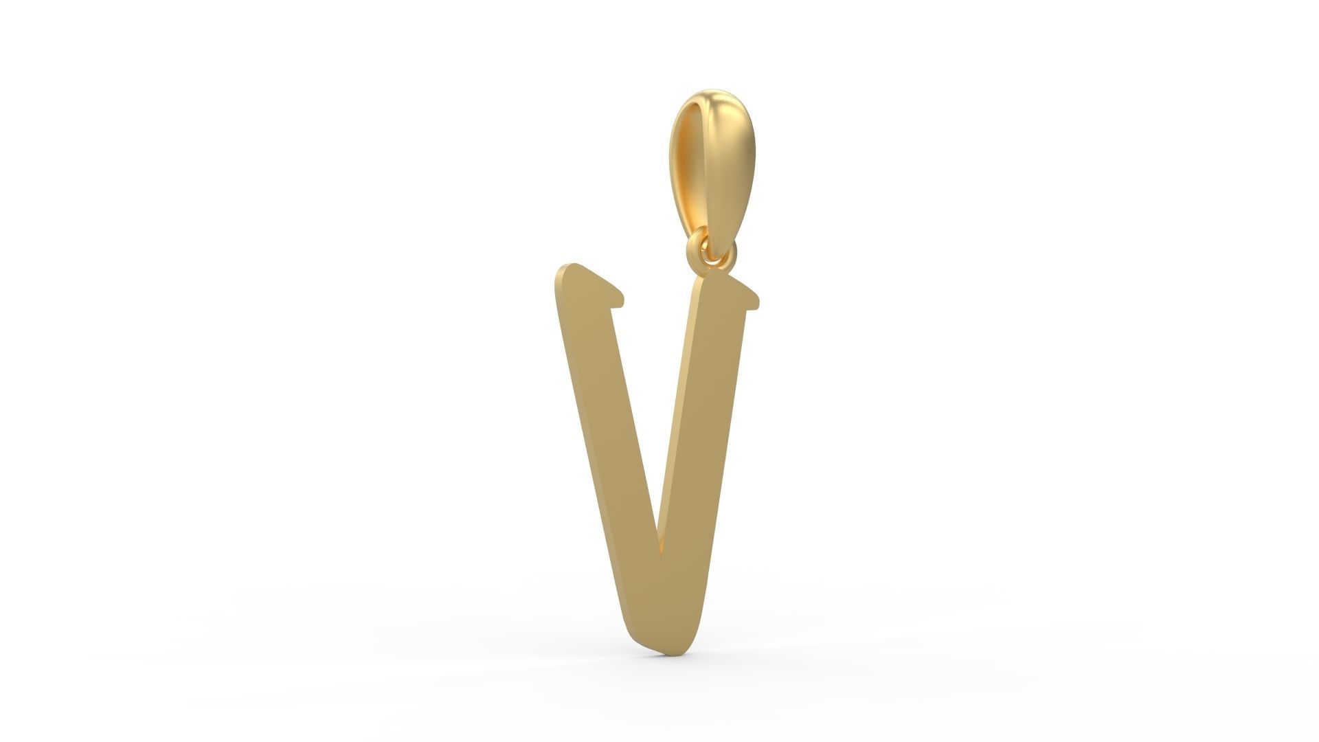 Initial Letters Pendant Solander V 3D print model_3