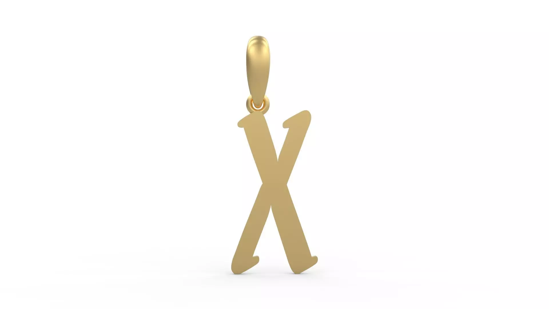 Initial Letters Pendant Solander X 3D print model_0