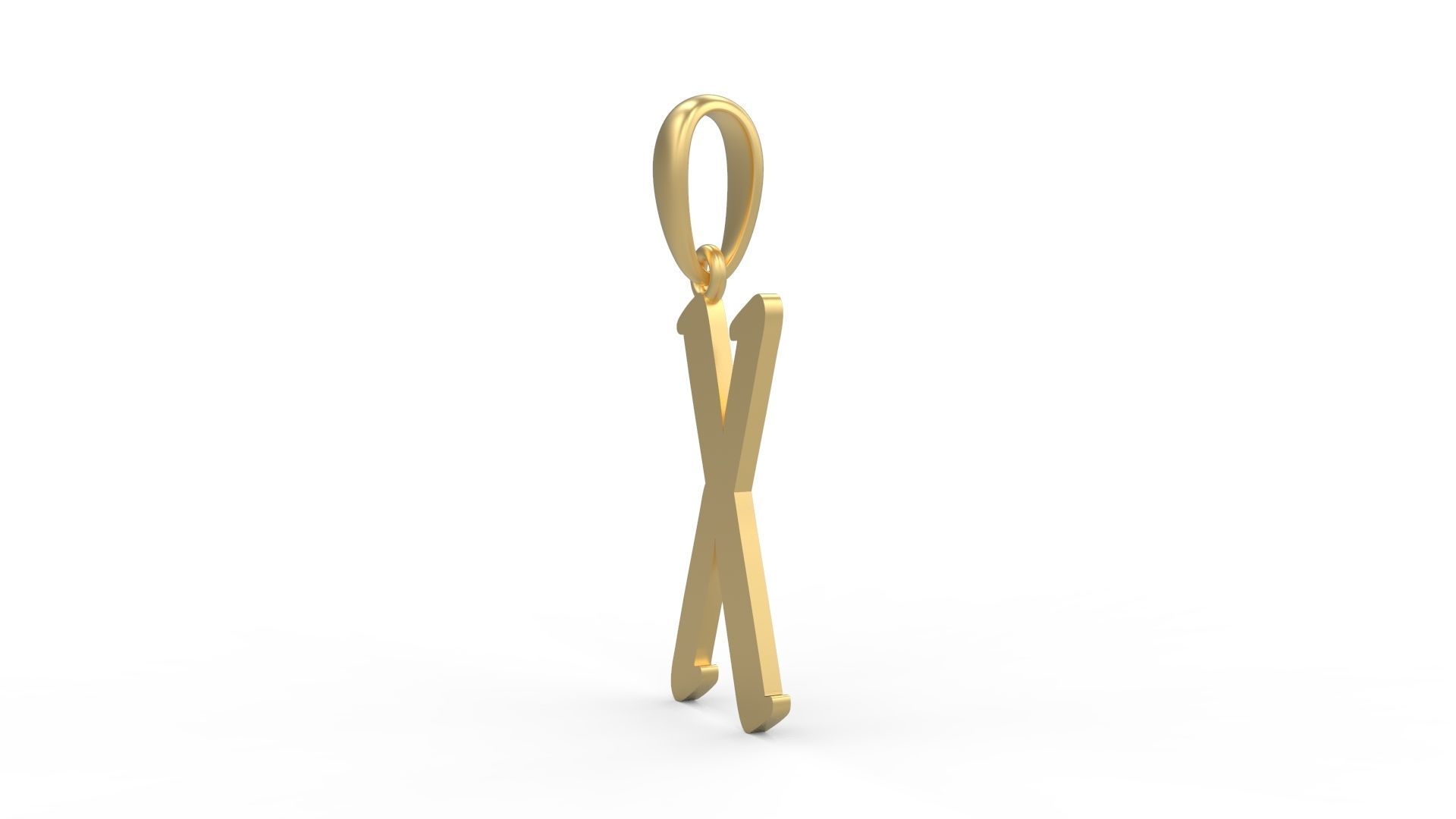 Initial Letters Pendant Solander X 3D print model_1