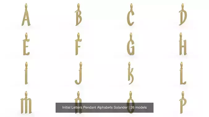 Initial Letters Pendant Alphabets Solander