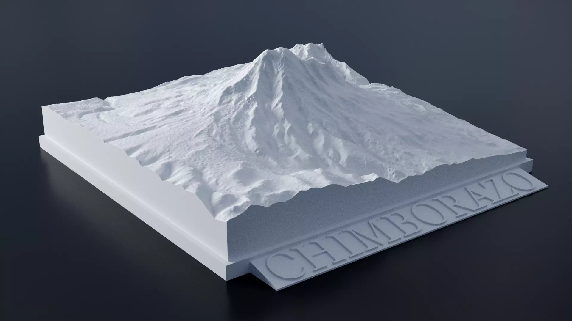 Chimborazo 3D Print mountain 3D print model_0