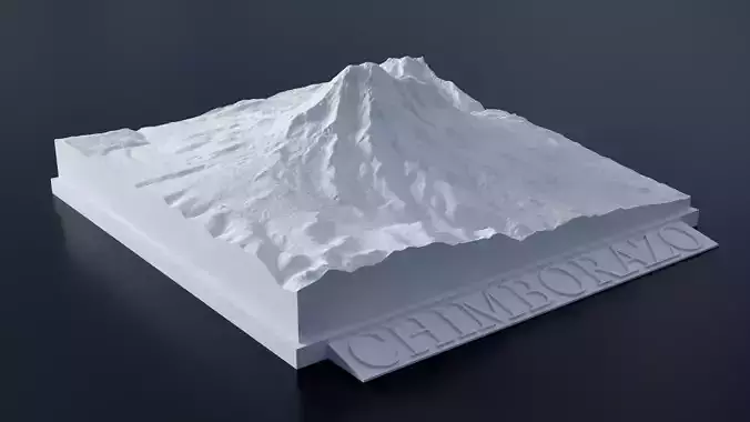 Chimborazo 3D Print mountain 3D print model