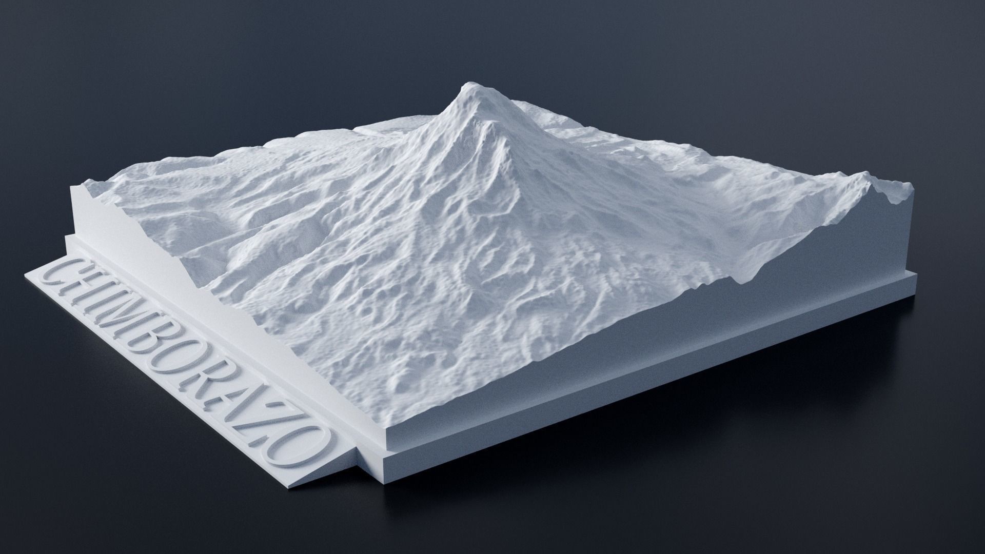 Chimborazo 3D Print mountain 3D print model_3