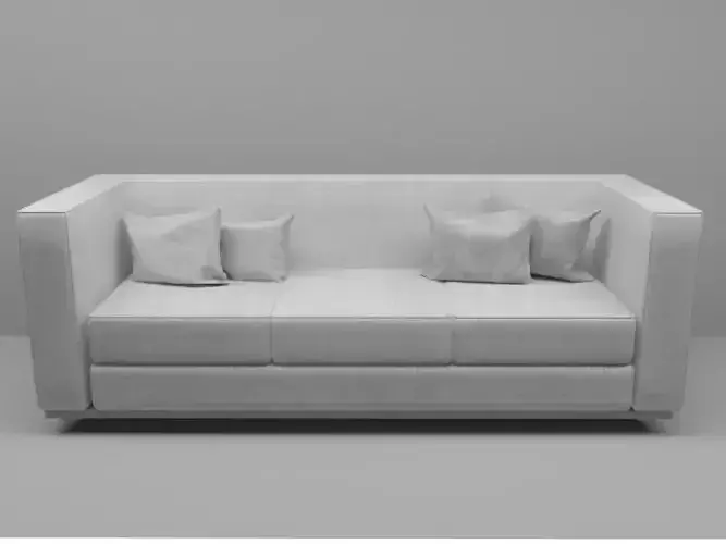 sofa 3d with pillows