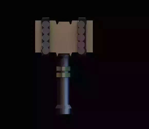 stylized battle hammer