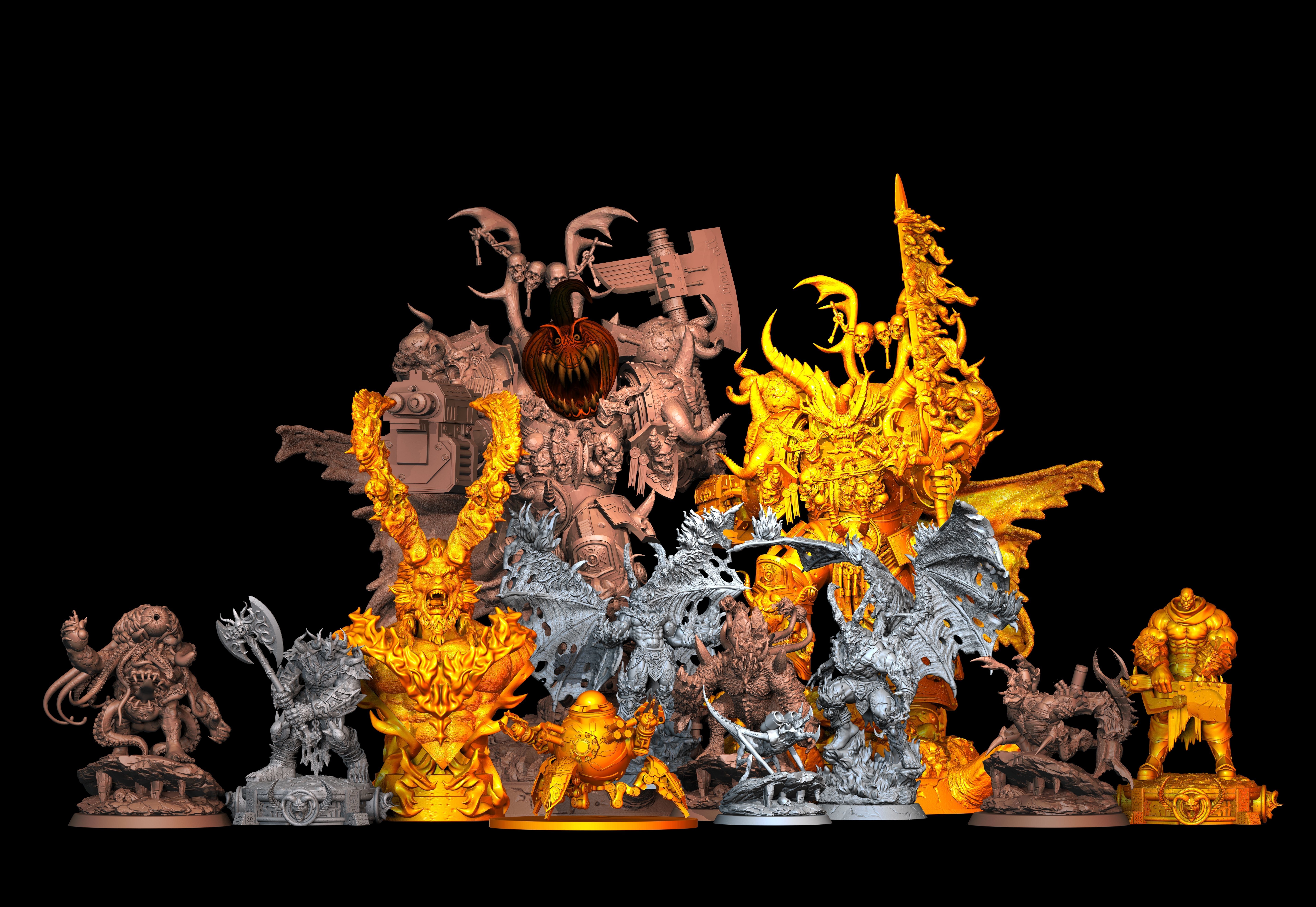 17 STL Pack   3D Printable Models   for Tabletop Gaming 3D print model_1