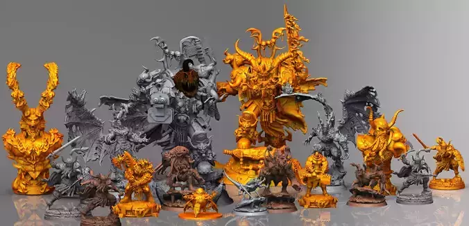 17 STL Pack   3D Printable Models   for Tabletop Gaming 3D print model