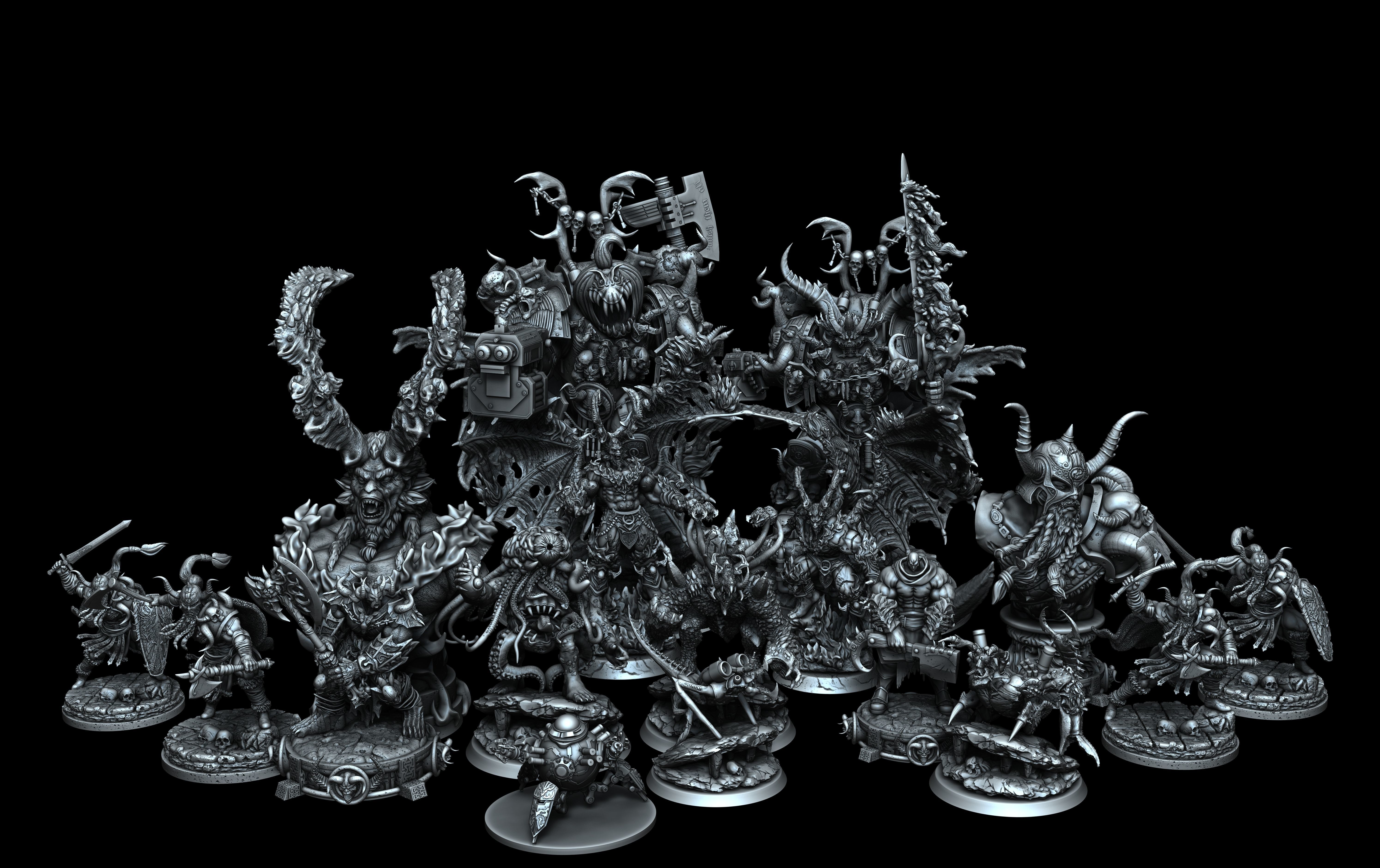 17 STL Pack   3D Printable Models   for Tabletop Gaming 3D print model_4