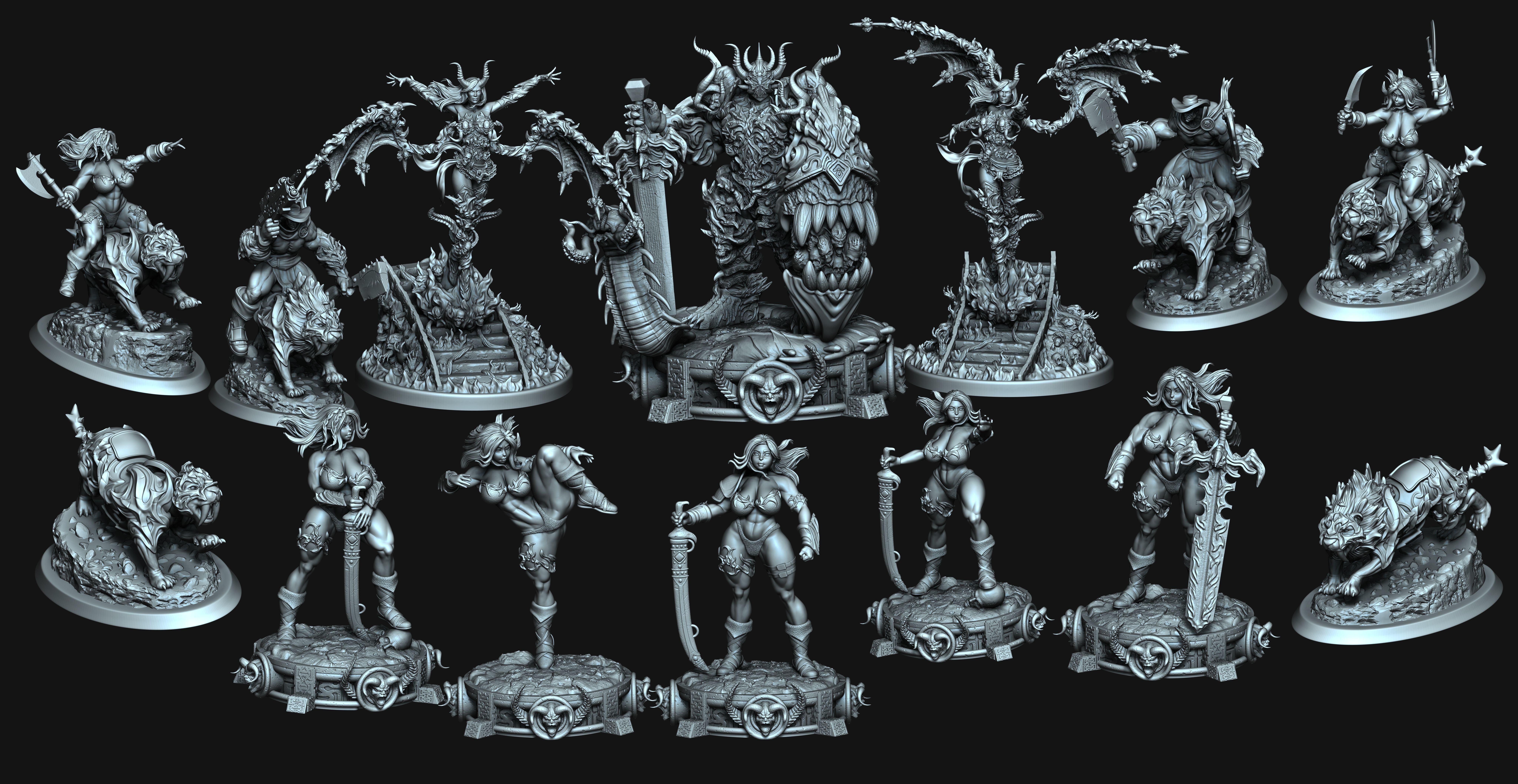 19 STLPack  model 3D Printable for your Tabletop gaming 3D print model_1