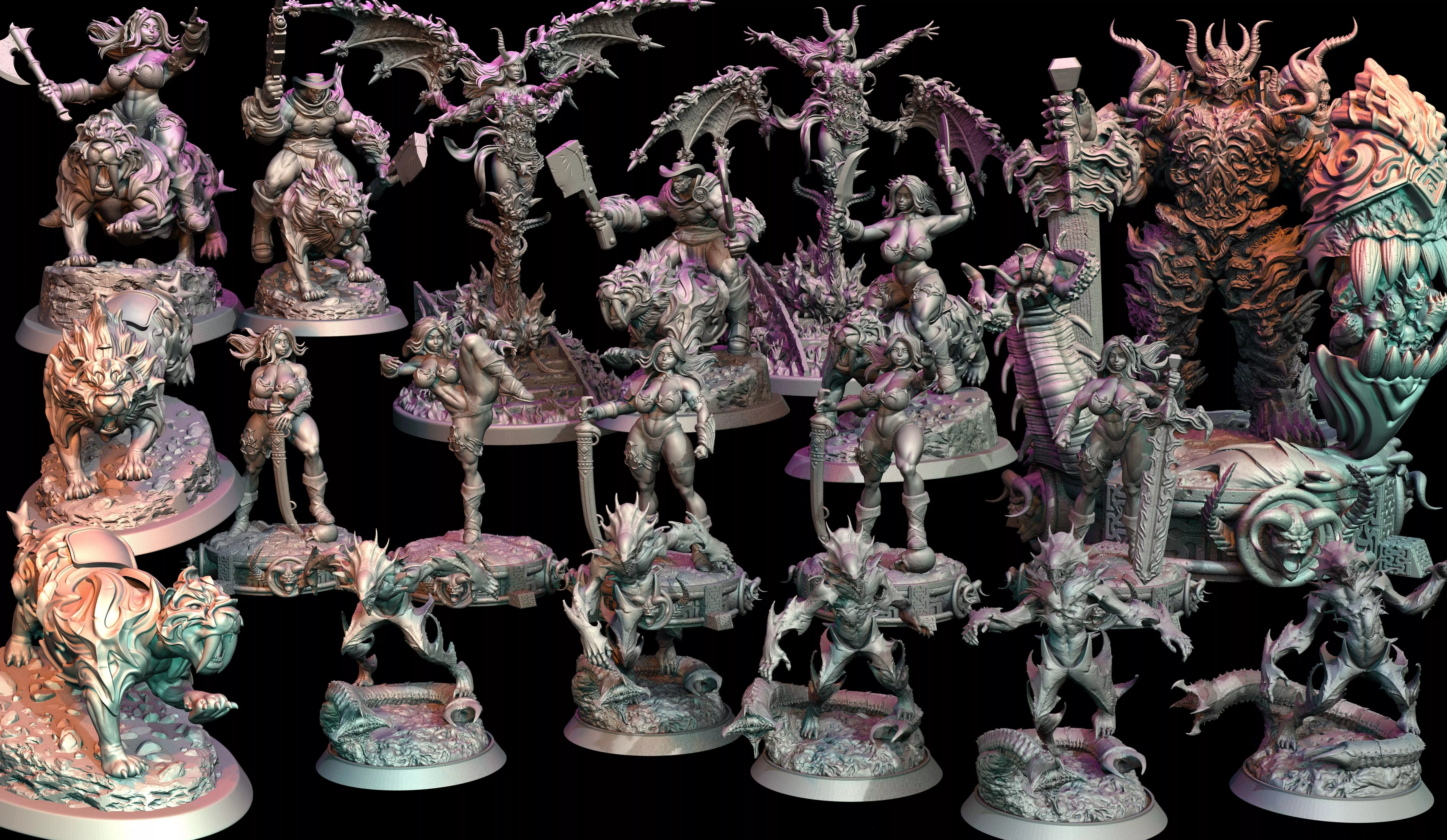 19 STLPack  model 3D Printable for your Tabletop gaming 3D print model_0