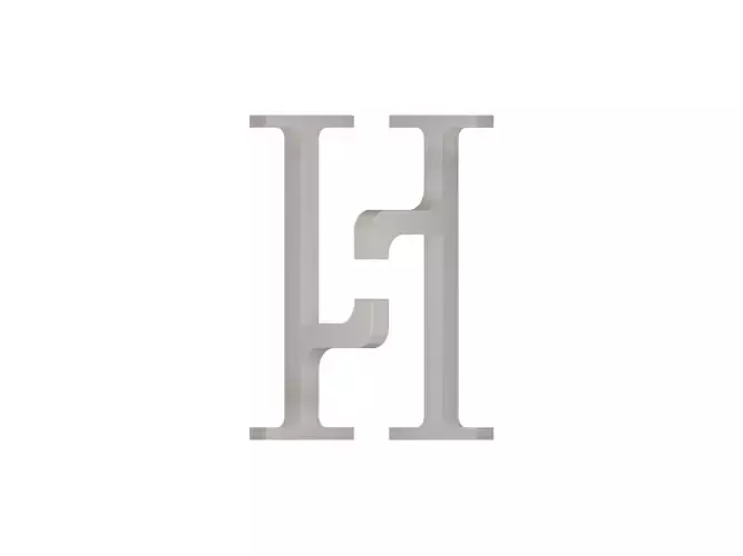 dfdfadsfadsf letter h Free 3D model