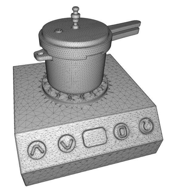 Spectacular Cooktop Cooker Set Low-poly 3D model_3