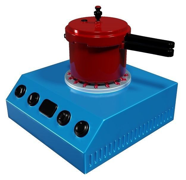 Spectacular Cooktop Cooker Set Low-poly 3D model_1