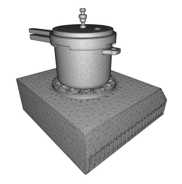 Spectacular Cooktop Cooker Set Low-poly 3D model_4