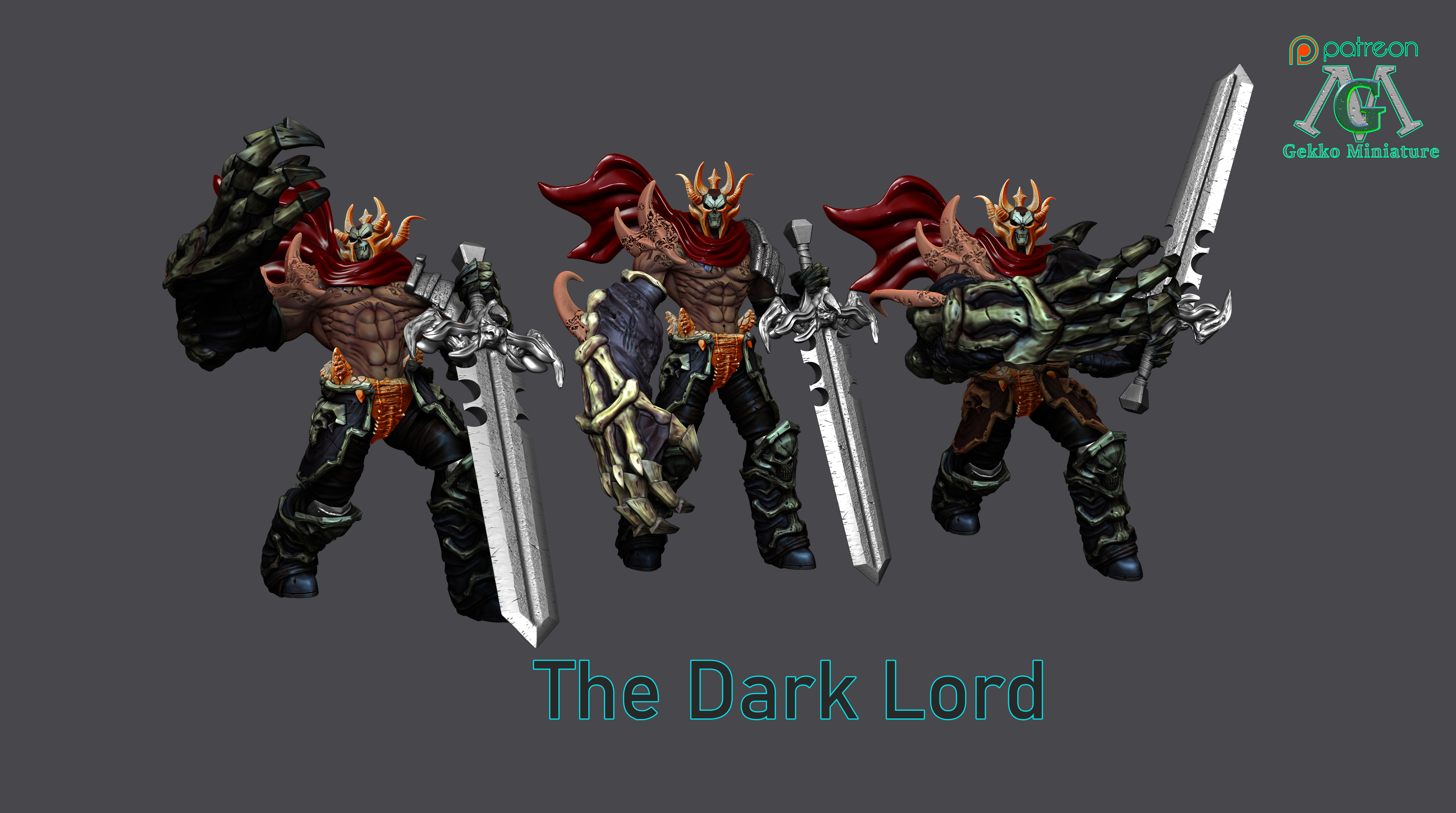 The Dark Lord 3 Poses 3D print model_3