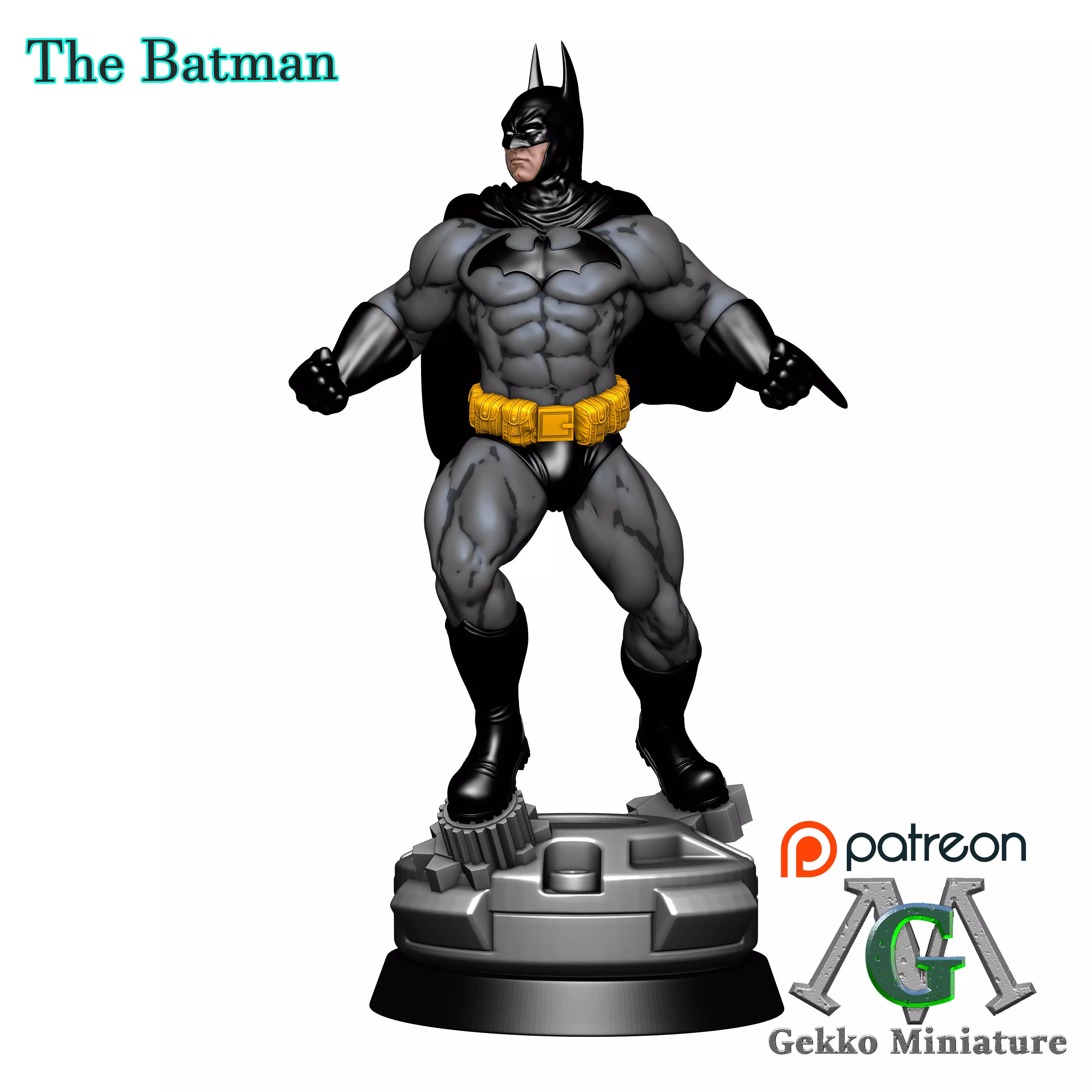Batman 75mm STL 3D Printing for Tabletop Gaming 3D print model