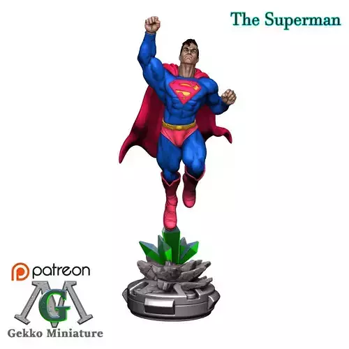 Superman 75mm STL 3D Printing for Tabletop Gaming