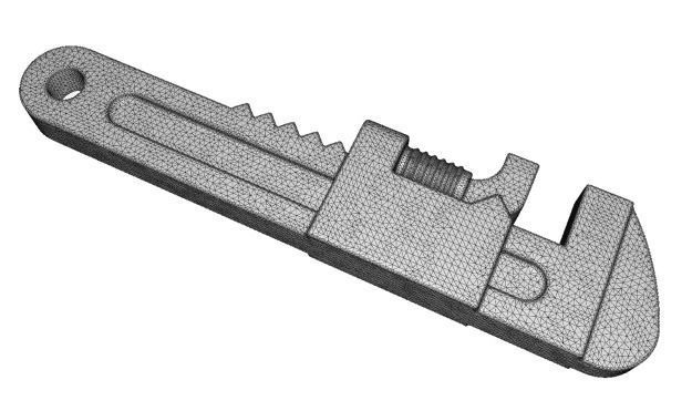 Spectacular Monkey Wrench Low-poly 3D model_3
