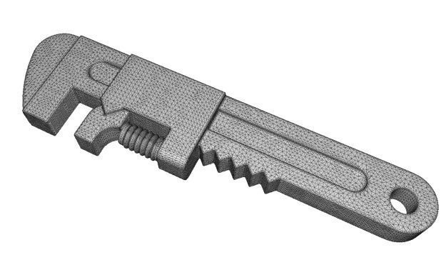 Spectacular Monkey Wrench Low-poly 3D model_4