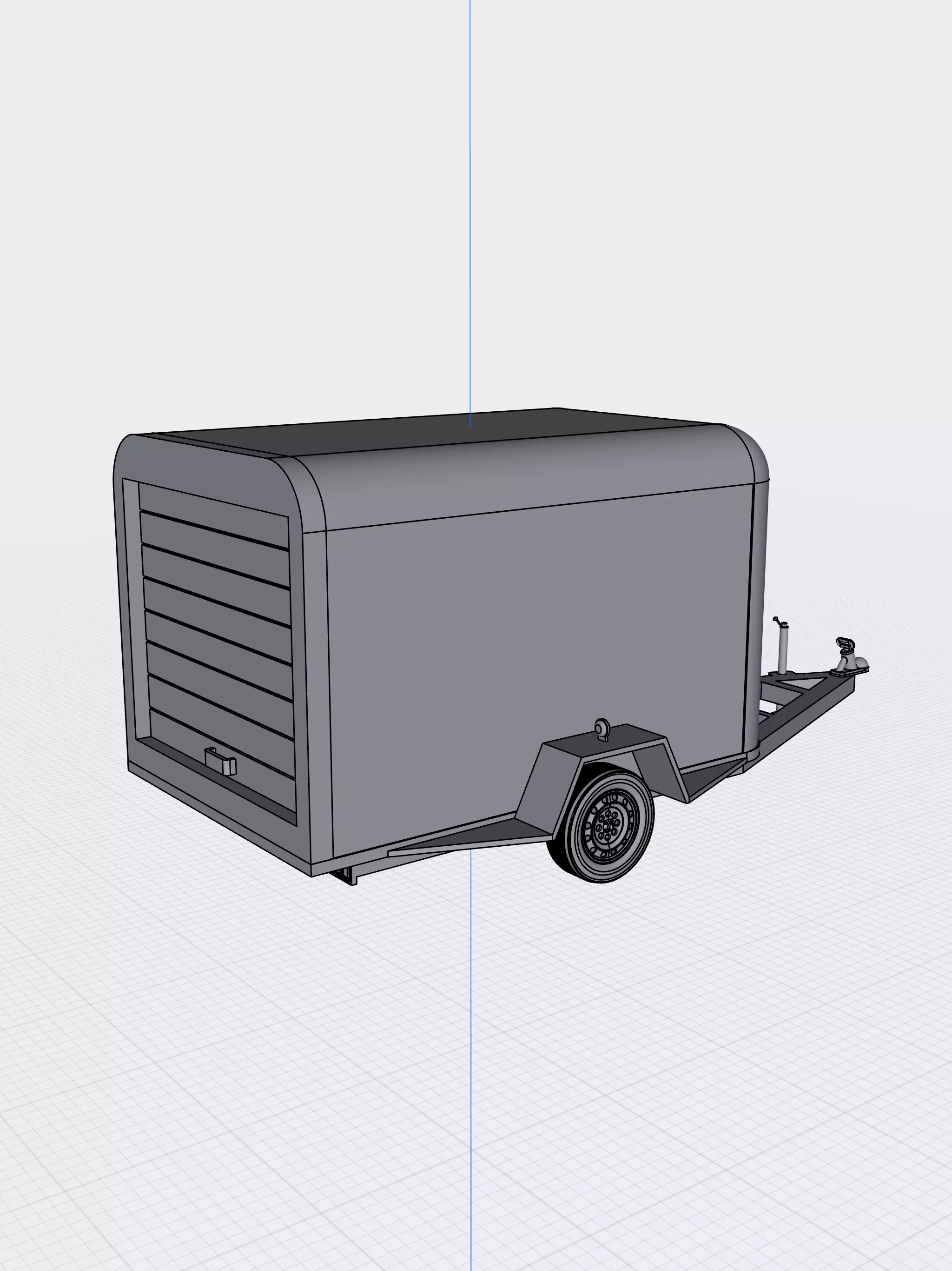UHAUL trailer diorama drag week 3 door options 3D print model