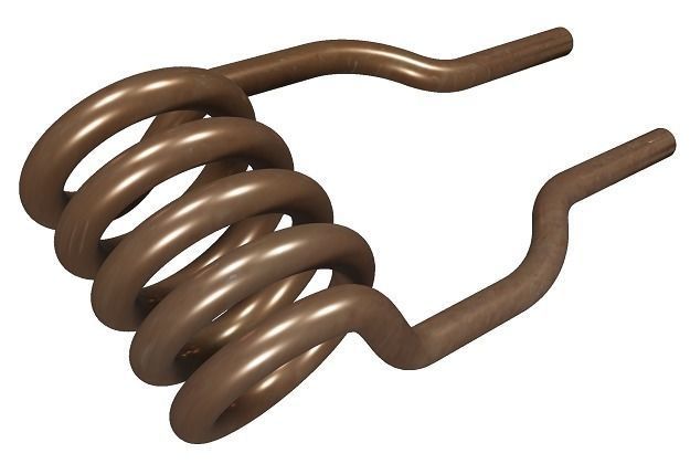 Antique Immersion Heating Coil Low-poly 3D model_1