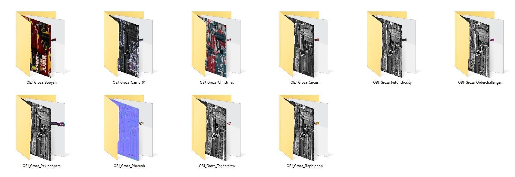 Weapon Rifle Groza 10x 3D model_15