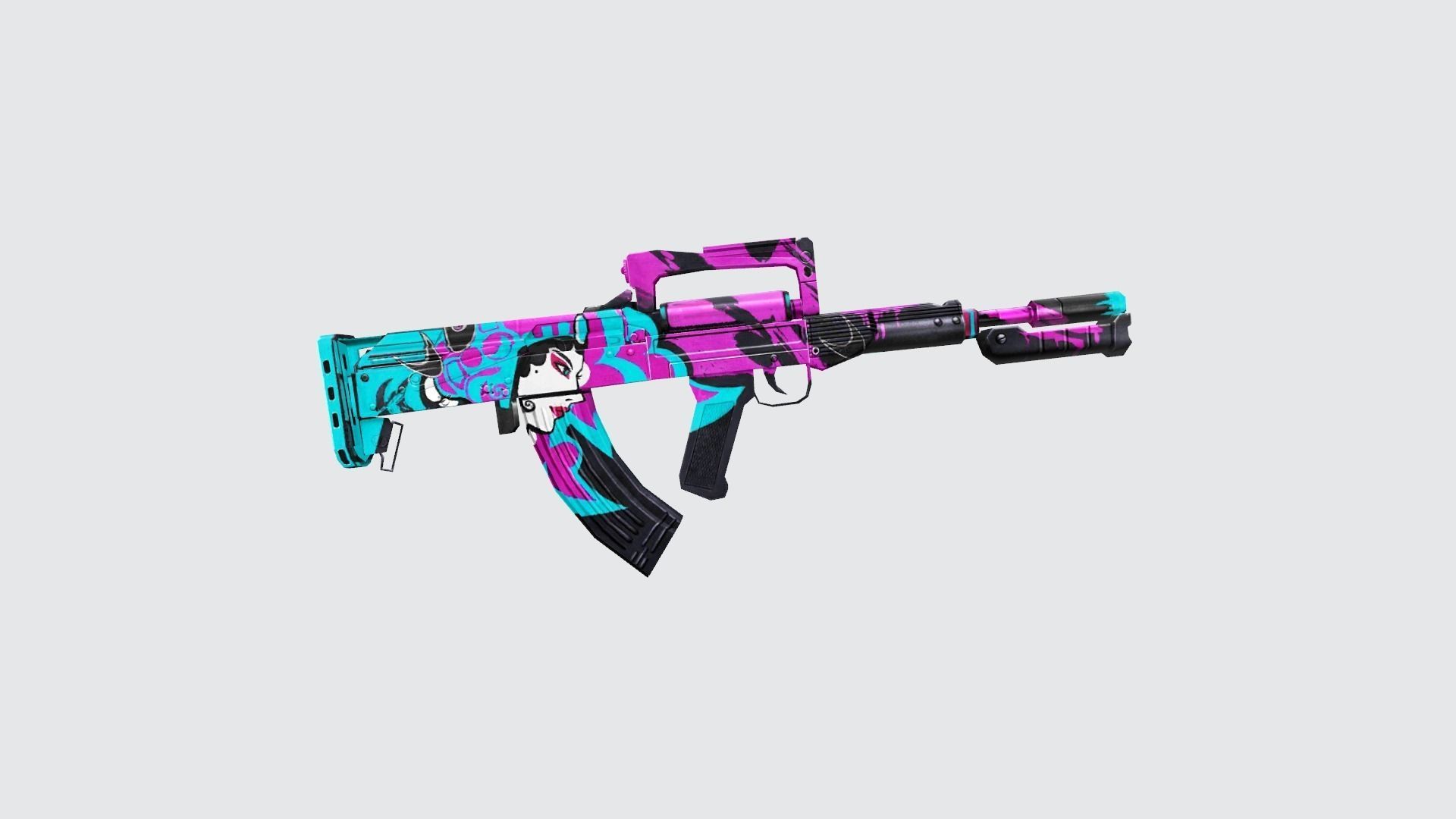 Weapon Rifle Groza 10x 3D model_11