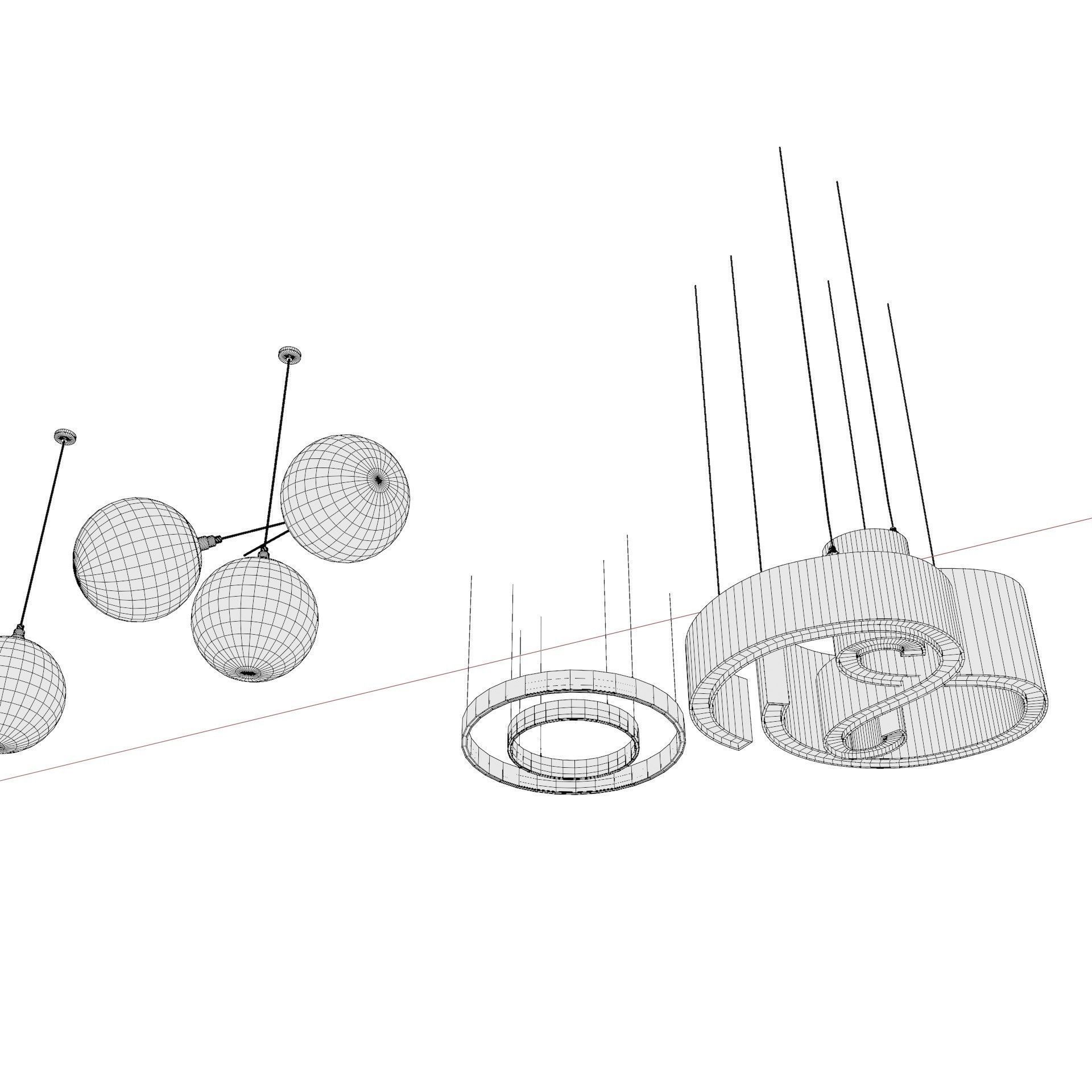 Ceiling lights package over 30 lights  3D model_20